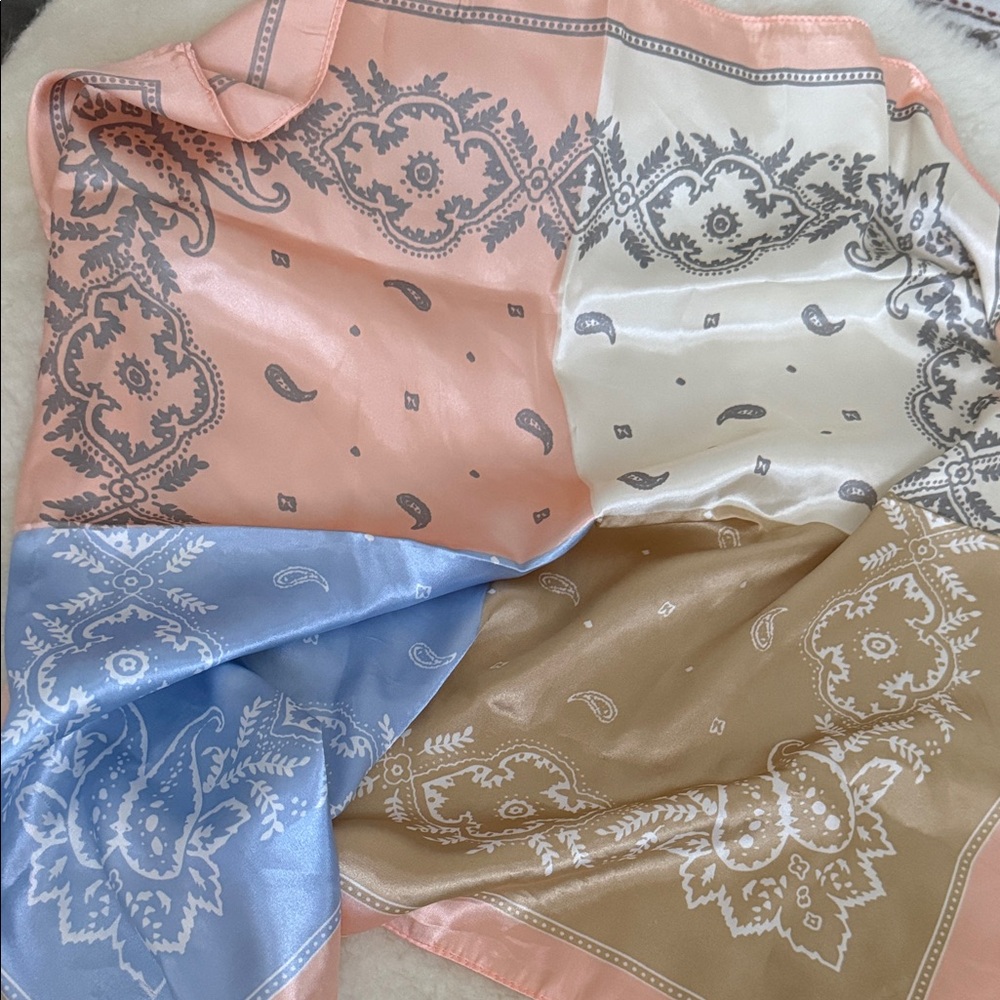 Elegant Multicolor Paisley Silk Scarf